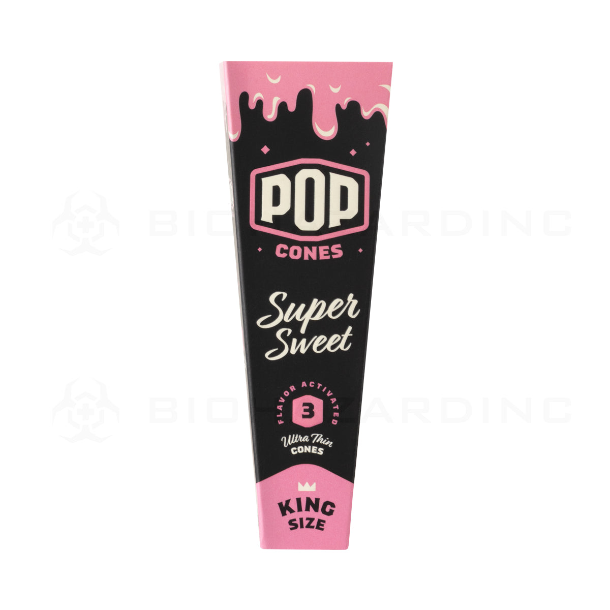 Pop Cones | Pre-Rolled Cones King Size | 109mm - Various Flavors - 3 Pack 24 Count Pre-Rolled Cones Biohazard Inc Super Sweet  