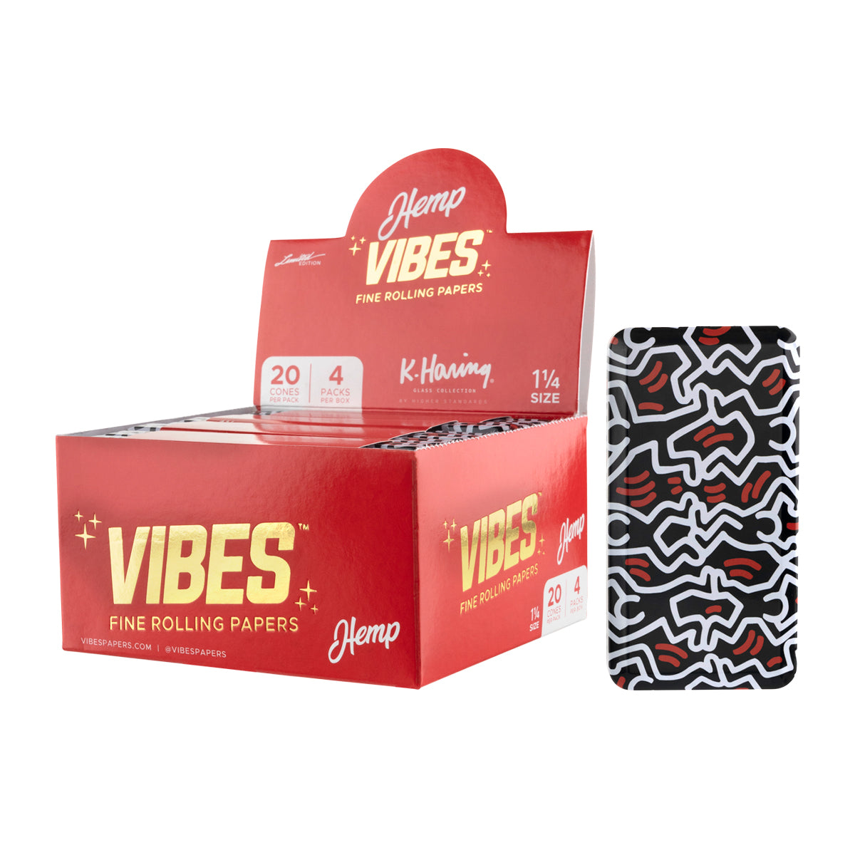VIBES® x K.Haring Collaboration | Pre-Rolled Cones | 78mm - Various Styles - 20 Count Pre-Rolled Cones Vibes Hemp  