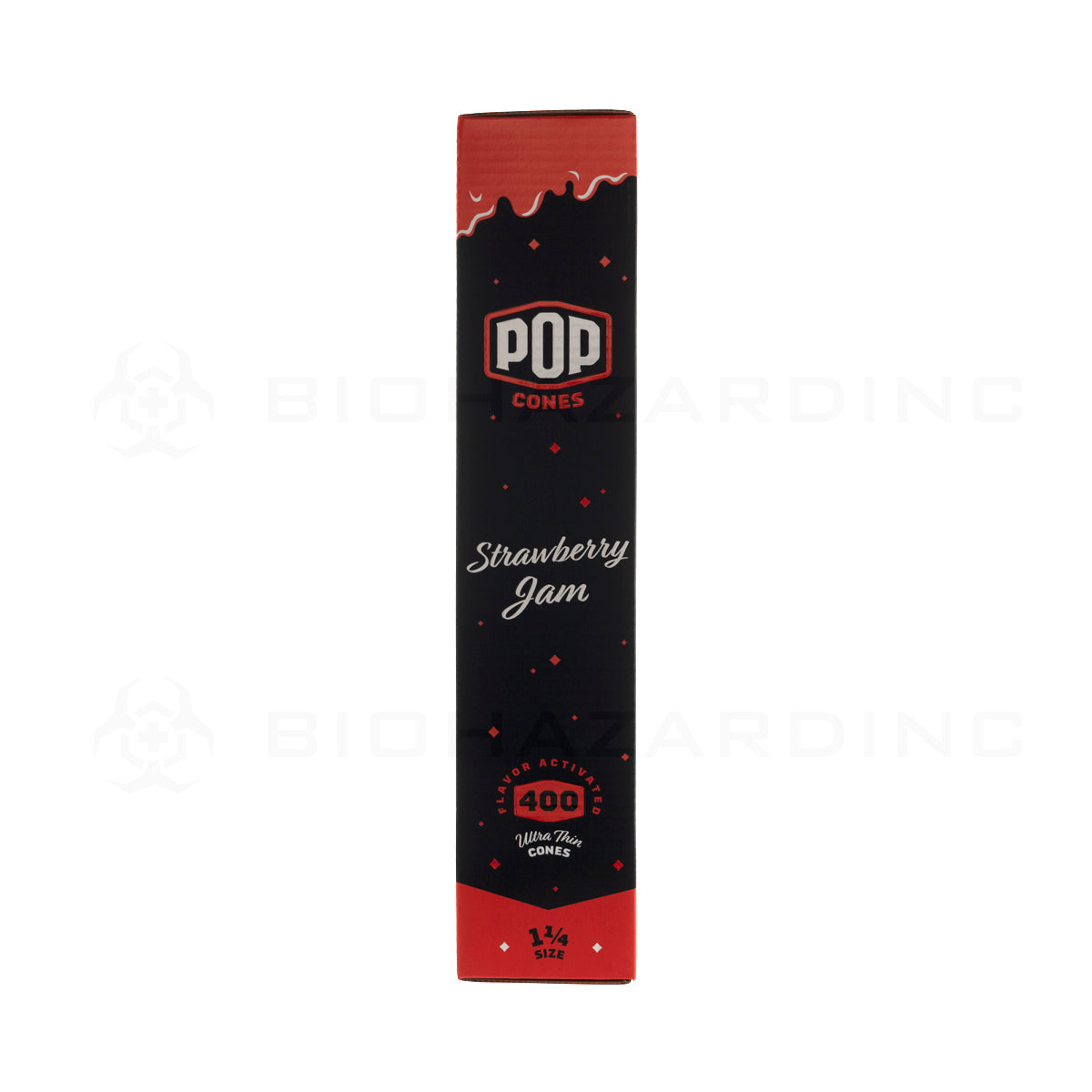 Pop Cones | Pre-Rolled Cones 1¼ Size | 84mm - Strawberry Jam - 400 Count Pre-Rolled Cones Biohazard Inc   