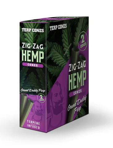 Zig-Zag® | Terp Cones 2-Pack | Grand Daddy Purp - 15 Count Pre-Rolled Cones Zig Zag   