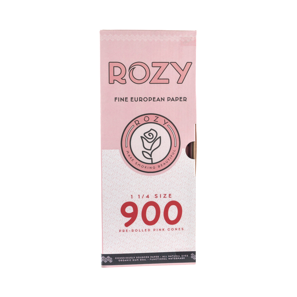 Rozy Pink | Bulk Pre-Rolled Cones 1¼ Size | 84mm - Pink - 900 Count Pre-Rolled Cones Rozy   