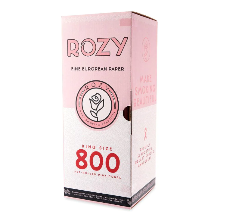 Rozy Pink | Bulk Pre-Rolled Cones King Size | 109mm - Pink - 800 Count Pre-Rolled Cones Rozy   