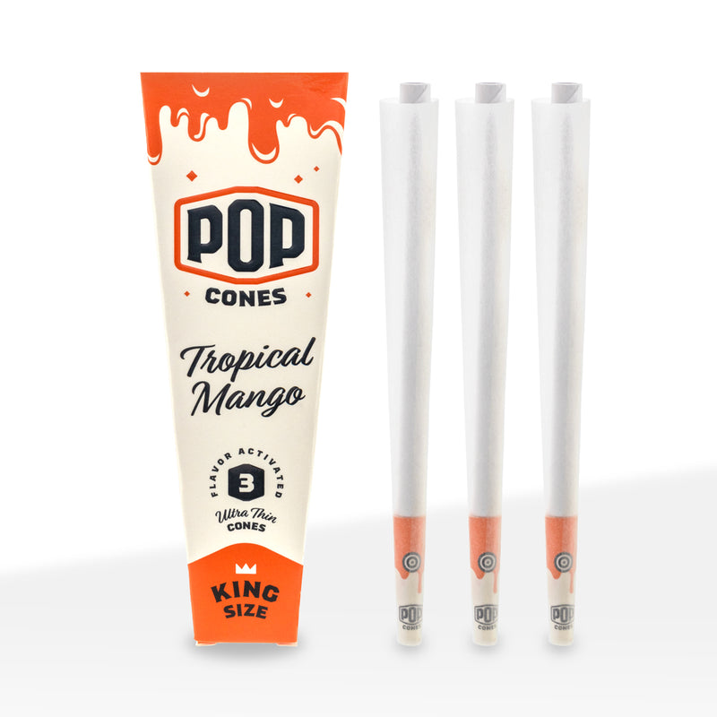 Pop Cones | Ultra Thin Pre-Rolled Cones King Size | 109mm - 3 Pack 24 Count - Various Flavors Pre-Rolled Cones Biohazard Inc   