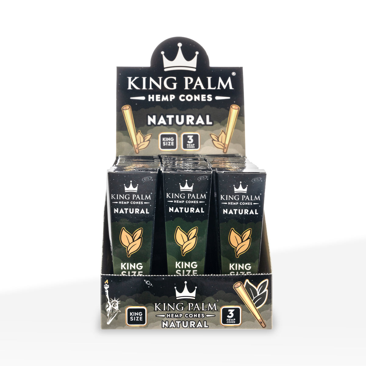 King Palm™ | Hemp Cones King Size | 3 Pack - 30 Count - Various Flavors  Biohazard Inc   