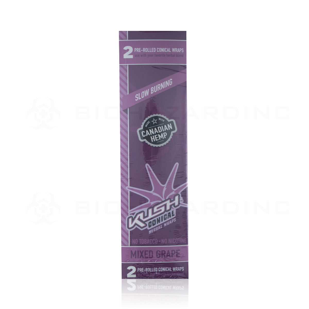 KUSH® | Conical Herbal Wraps | Various Flavors - 15 Count Hemp Wraps Kush Mixed Grape  