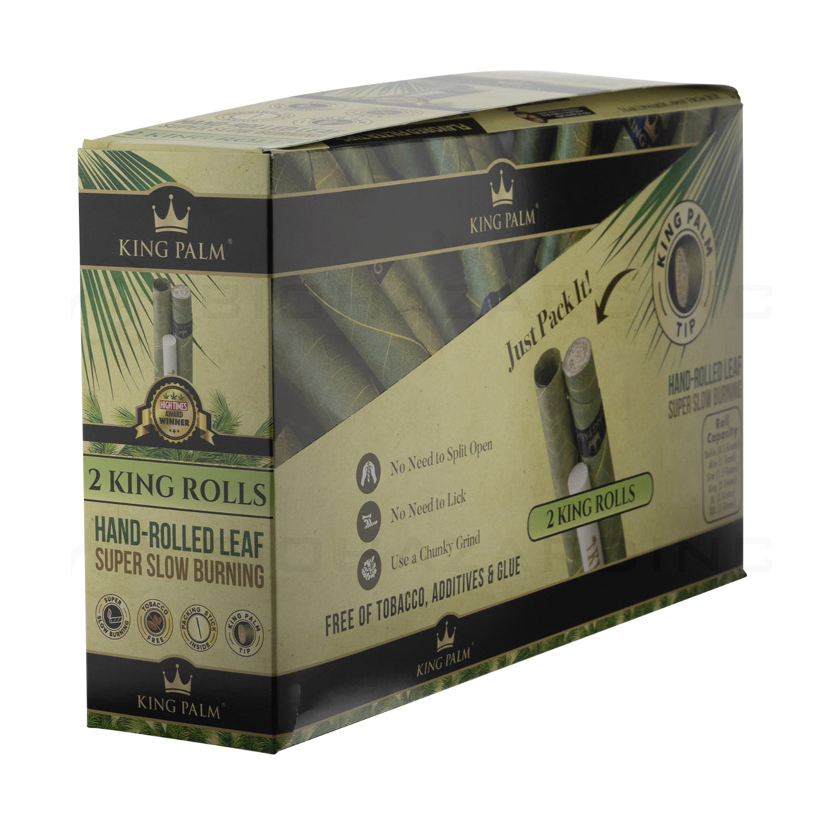 King Palm™ | King Rolls | Various Flavors Palm Pre Rolled Wraps Biohazard Inc Natural | 2 Pack | 24 Count  