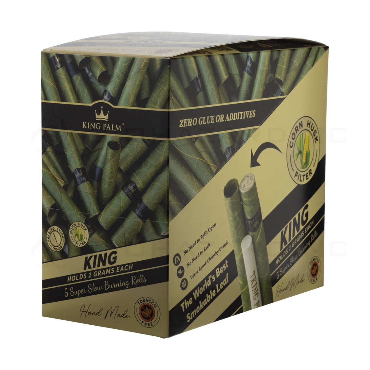 King Palm™ | King Rolls | Various Flavors Palm Pre Rolled Wraps Biohazard Inc Natural | 5 Pack | 15 Count  