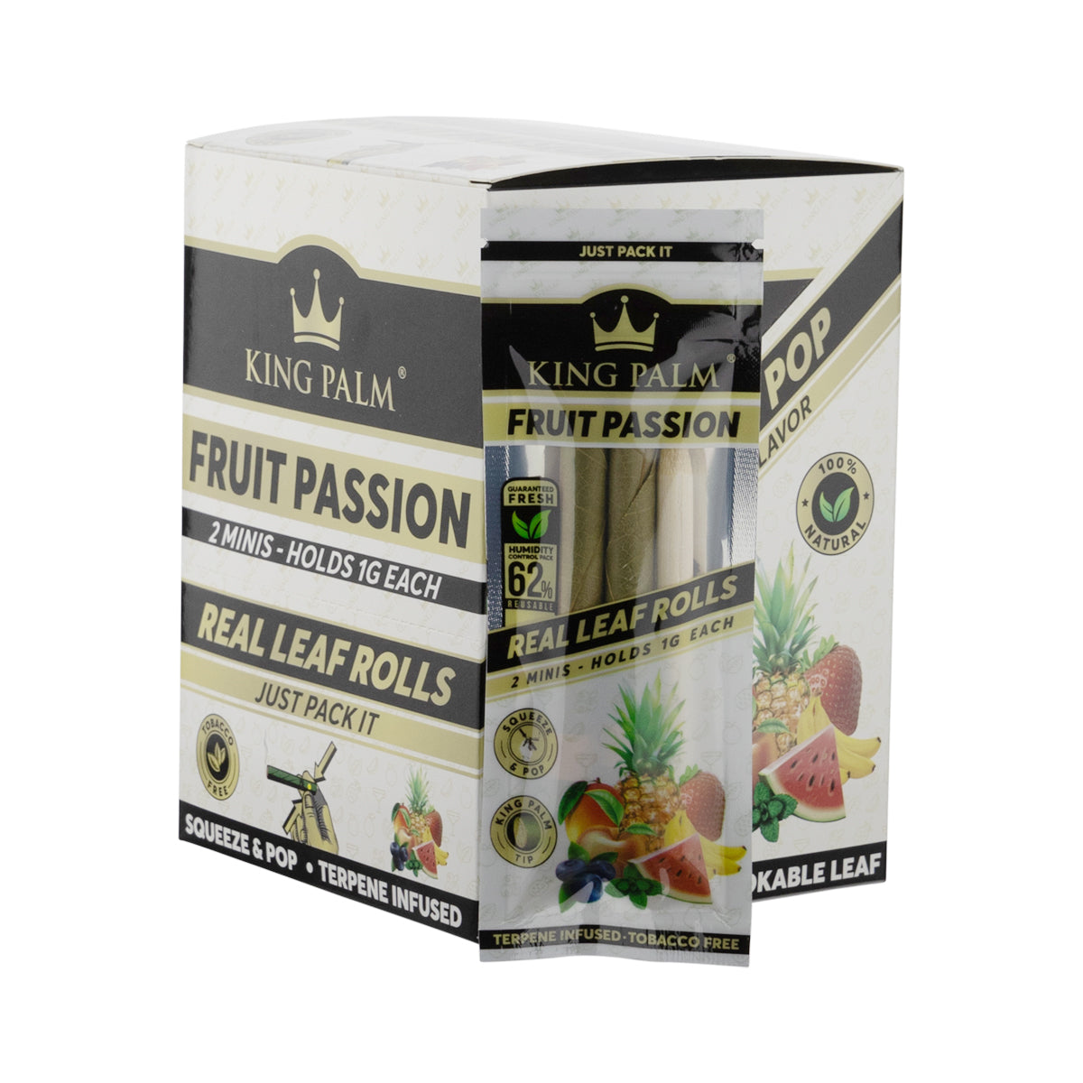 King Palm™ | Mini Rolls | 2 Pack - Various Flavors - 20 Count Palm Pre Rolled Wraps Biohazard Inc Fruit Passion  
