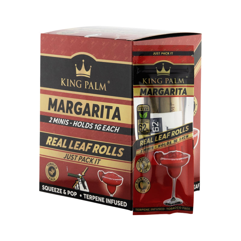 King Palm™ | Mini Rolls | 2 Pack - Various Flavors - 20 Count Palm Pre Rolled Wraps Biohazard Inc Margarita  