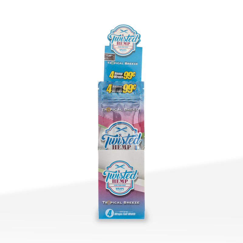 Twisted Hemp™ | Blunt Wraps | 100mm - Tropical Breeze - 15 Count Hemp Wraps Twisted Hemp   