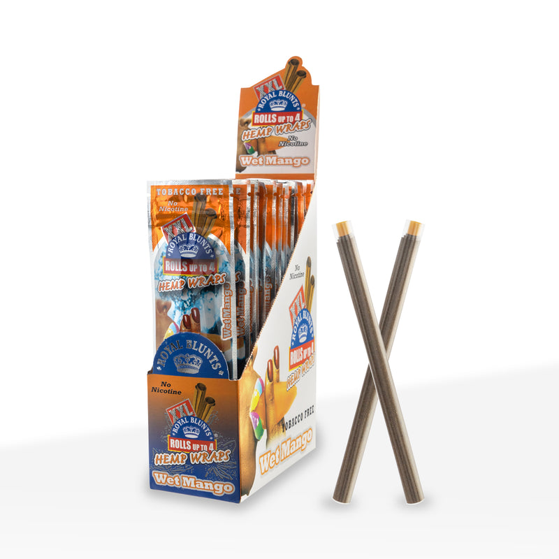 Royal Blunts® | XXL Herbal Wraps | 2 Pack -  Various Flavors - 25 Count Natural Wraps Royal Blunts Mango Tango  