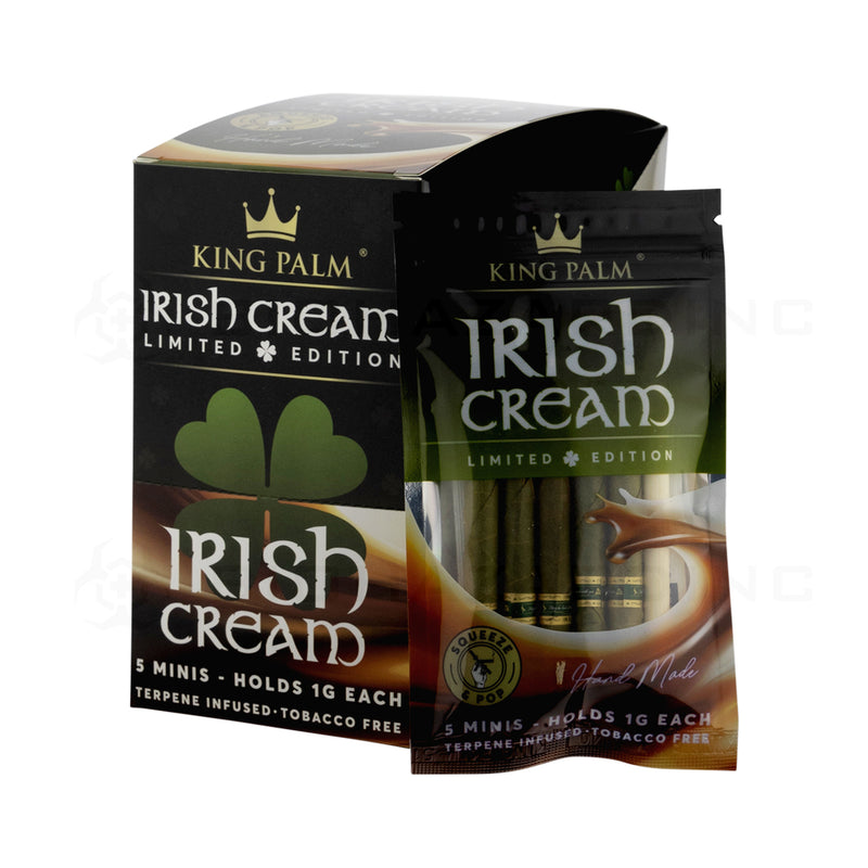 King Palm™ | Wholesale Mini Rolls | 15 Count - Various Flavors Palm Pre Rolled Wraps King Palm Irish Cream  