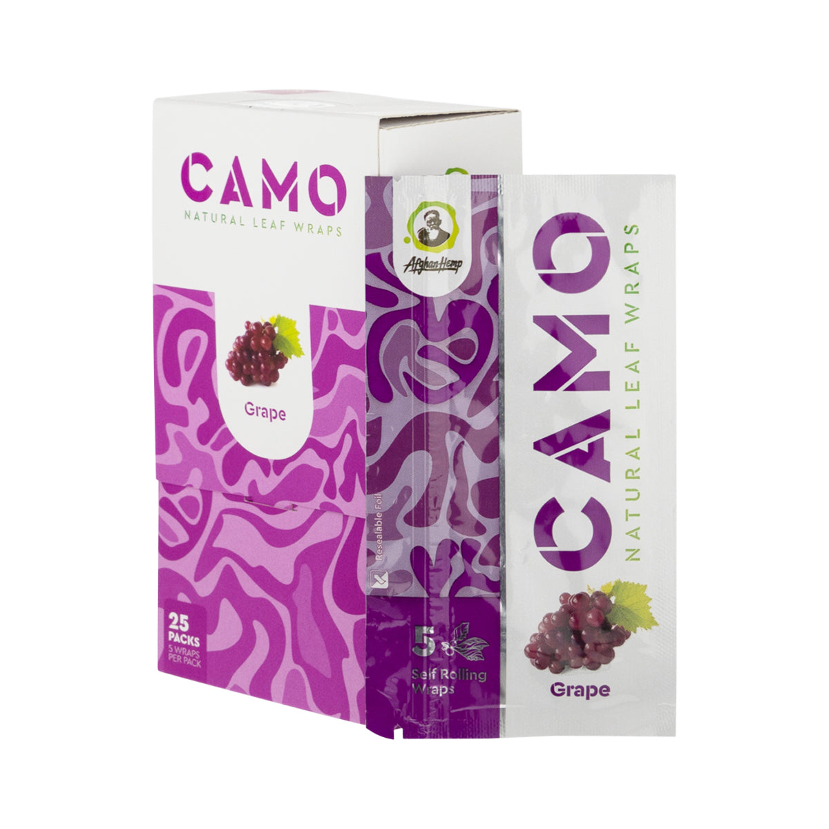 CAMO Natural Leaf Blunt Wraps 109mm 25 Count Various Flavors