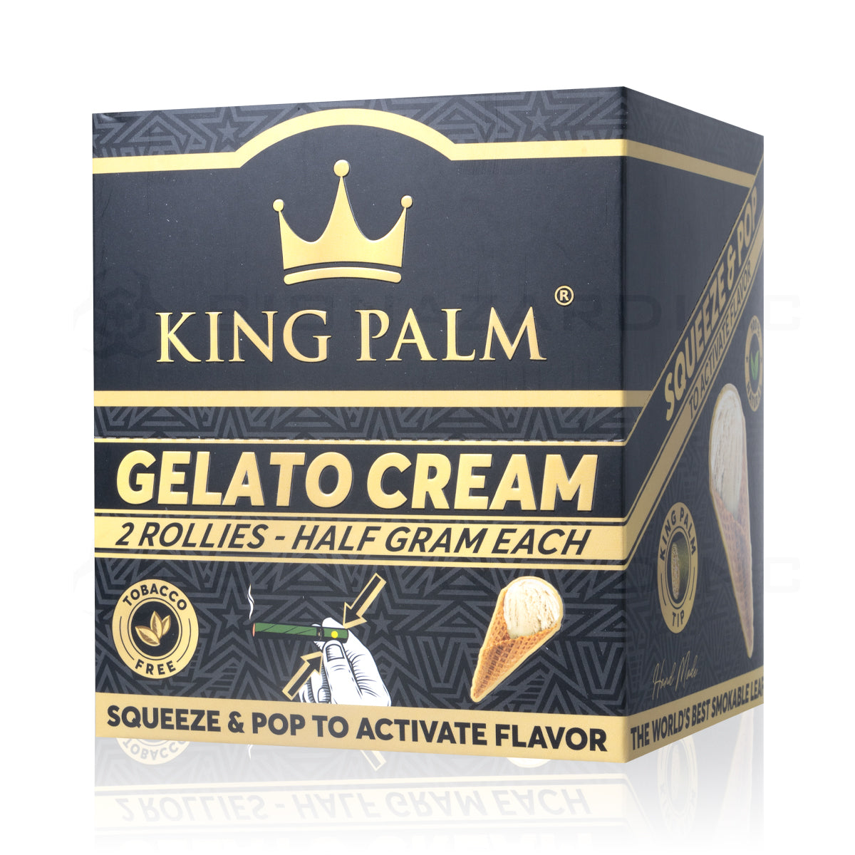 King Palm™ | Rollies Rolls | Various Flavors Palm Pre Rolled Wraps Biohazard Inc Gelato Cream | 2 Pack | 20 Count  