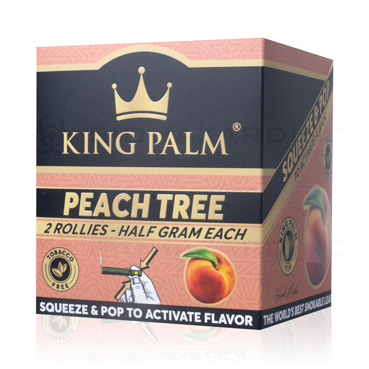 King Palm™ | Rollies Rolls | Various Flavors Palm Pre Rolled Wraps Biohazard Inc Peach Tree | 2 Pack | 20 Count  