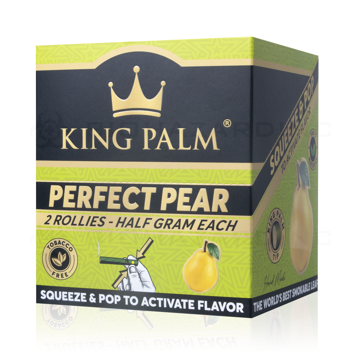 King Palm™ | Rollies Rolls | Various Flavors Palm Pre Rolled Wraps Biohazard Inc Perfect Pear | 2 Pack | 20 Count  