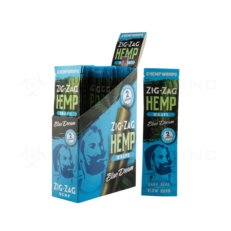 Zig Zag® | Wholesale Hemp Blunt Wraps - Non Pre-Priced | 105mm - 25 Count - Various Flavors Hemp Wraps Zig Zag Blue Dream  