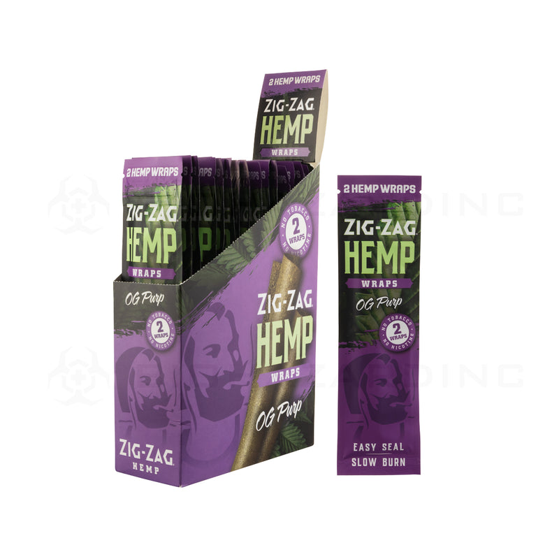 Zig Zag® | Wholesale Hemp Blunt Wraps - Non Pre-Priced | 105mm - 25 Count - Various Flavors Hemp Wraps Zig Zag OG Purp  