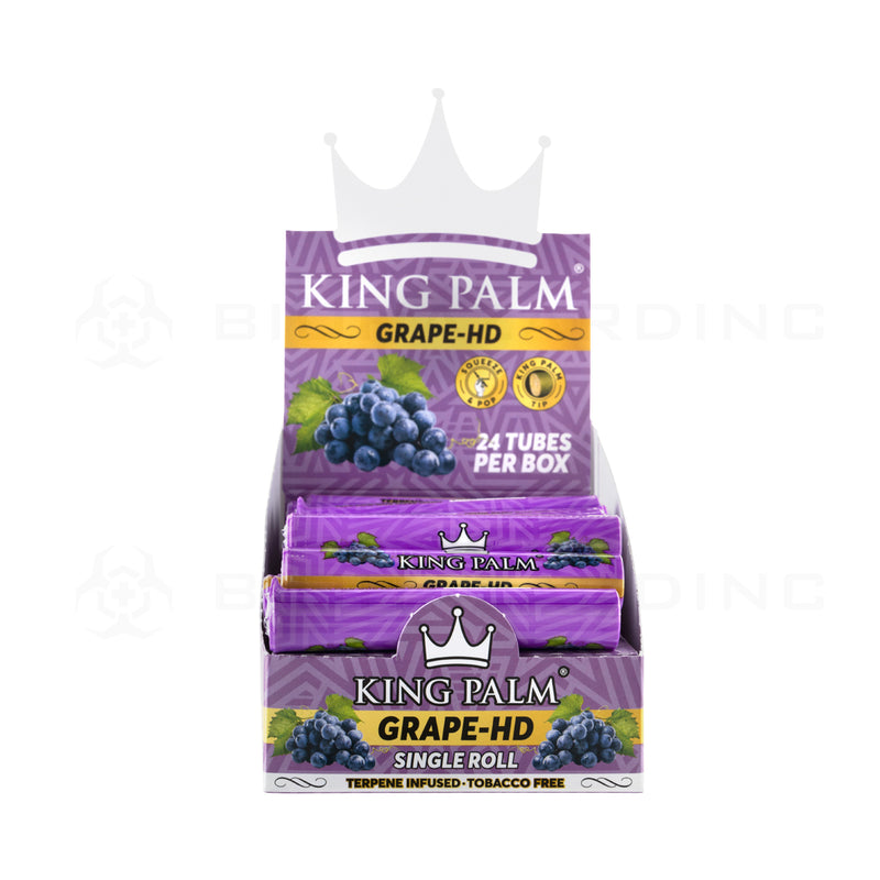 King Palm™ | Wholesale Mini Rolls | 24 Count - Various Flavors Palm Pre Rolled Wraps King Palm Grape HD  