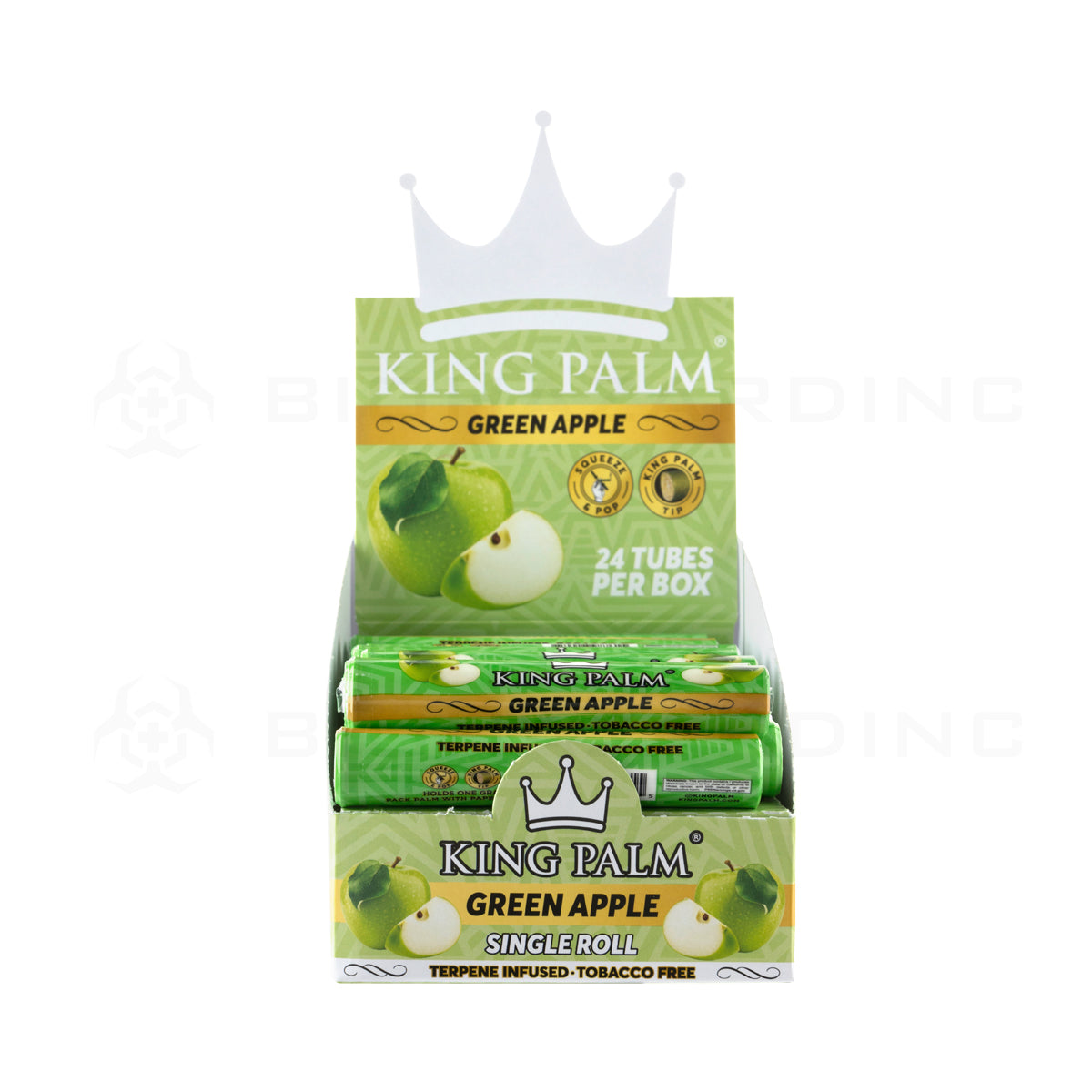 King Palm™ | Wholesale Mini Rolls | 24 Count - Various Flavors Palm Pre Rolled Wraps King Palm Green Apple  
