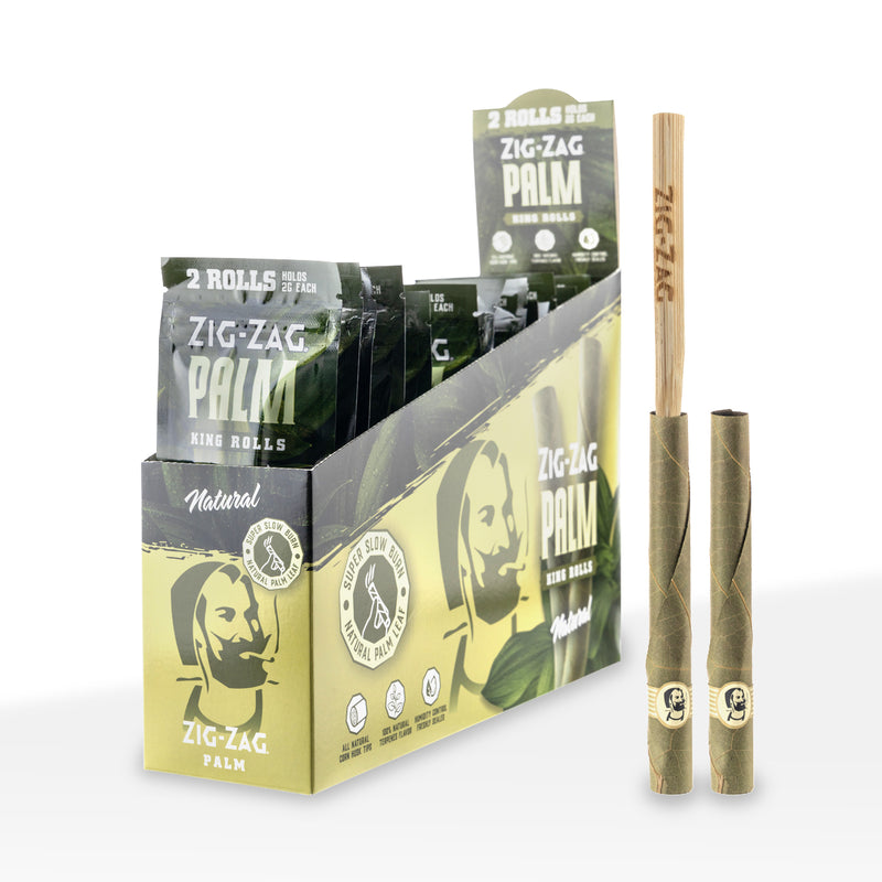 Zig-Zag® | Palm King Rolls | Natural - Various Packs Palm Pre Rolled Wraps Zig Zag 2 Pack  