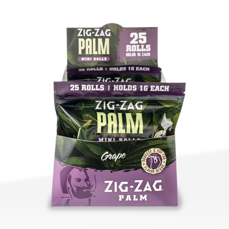 Zig-Zag® | Palm Mini Rolls | 25 pack - 8 Count Palm Pre Rolled Wraps Zig Zag   