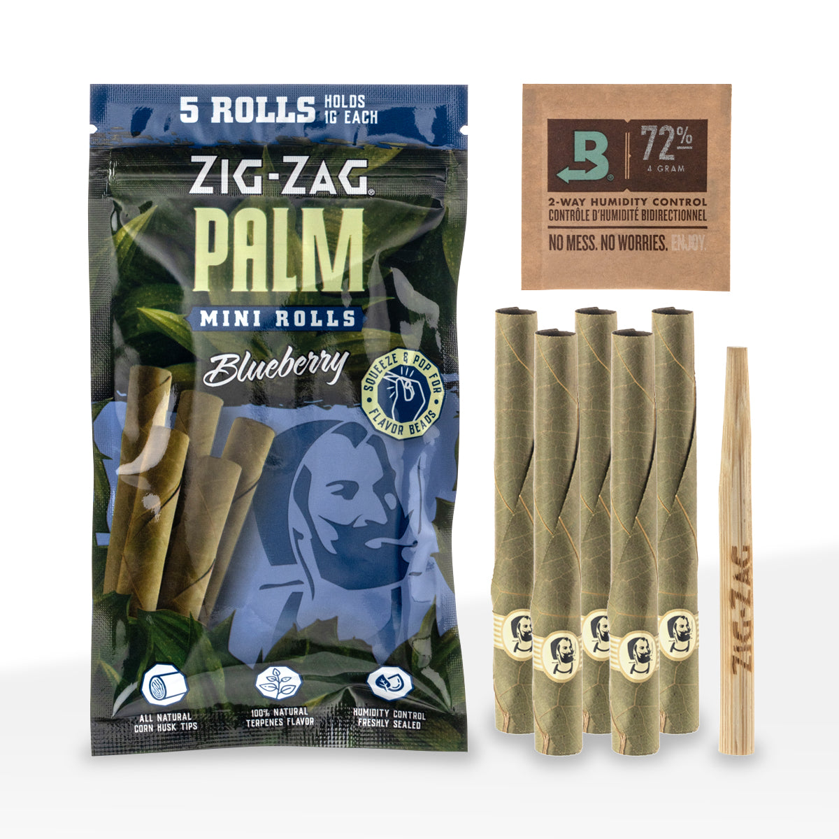 Zig-Zag® | Palm Mini Rolls | 5 pack - 15 Count