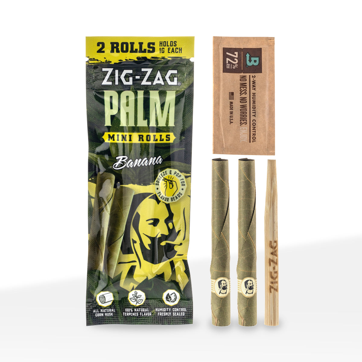 Zig-Zag® | Palm Mini Rolls | 2 pack - 15 Count Palm Pre Rolled Wraps Zig Zag   