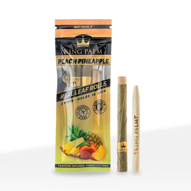 King Palm™ | Mini Rolls | 2 Pack - Various Flavors - 20 Count Palm Pre Rolled Wraps Biohazard Inc   