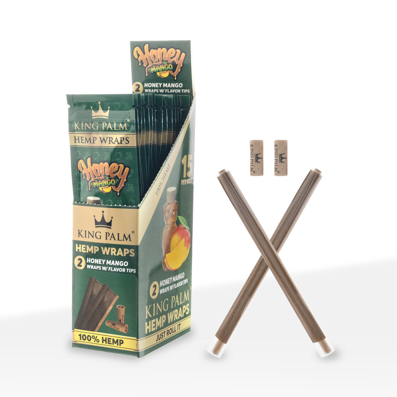 King Palm™ | Hemp Wraps | 2 Pack - 15 Count - Various Flavors Hemp Wraps King Palm Honey Mango  