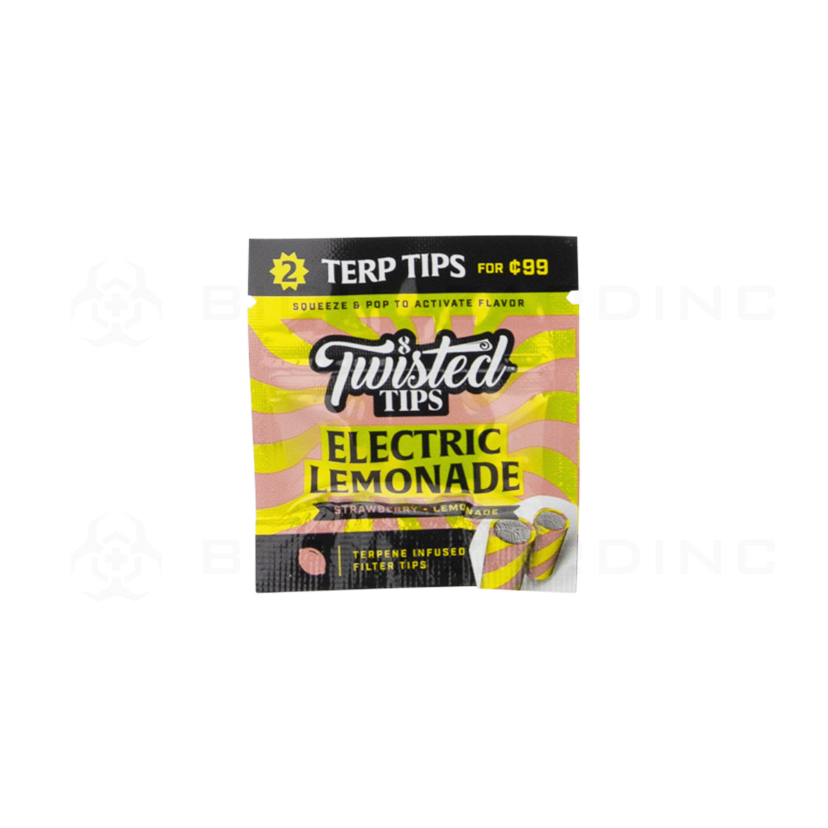 Twisted Tips | 'Retail Display' Terpene Infused 2 Packs | 24 Count Paper Tips Twisted Hemp Lemonade  