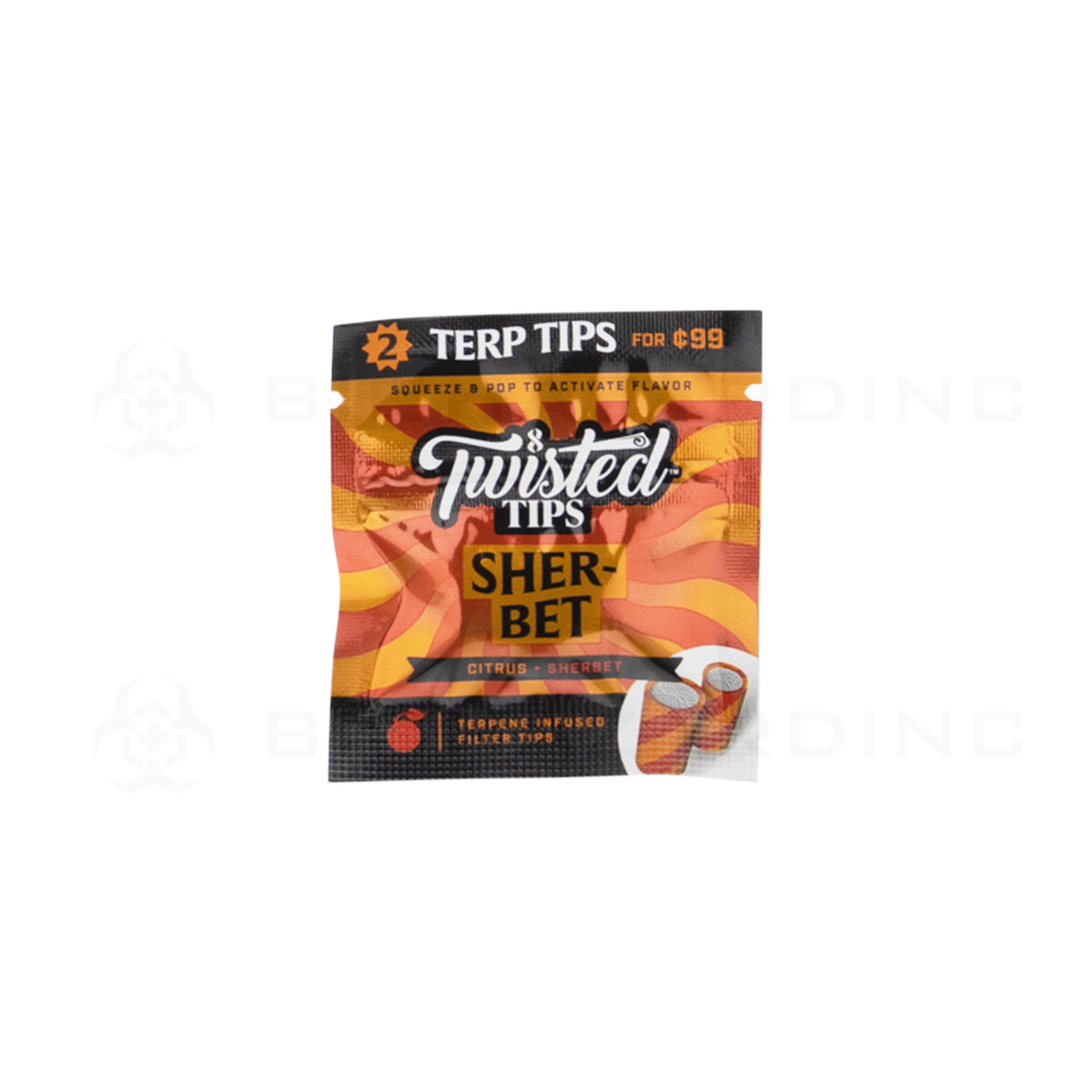 Twisted Tips | 'Retail Display' Terpene Infused 2 Packs | 24 Count Paper Tips Twisted Hemp Sherbet  