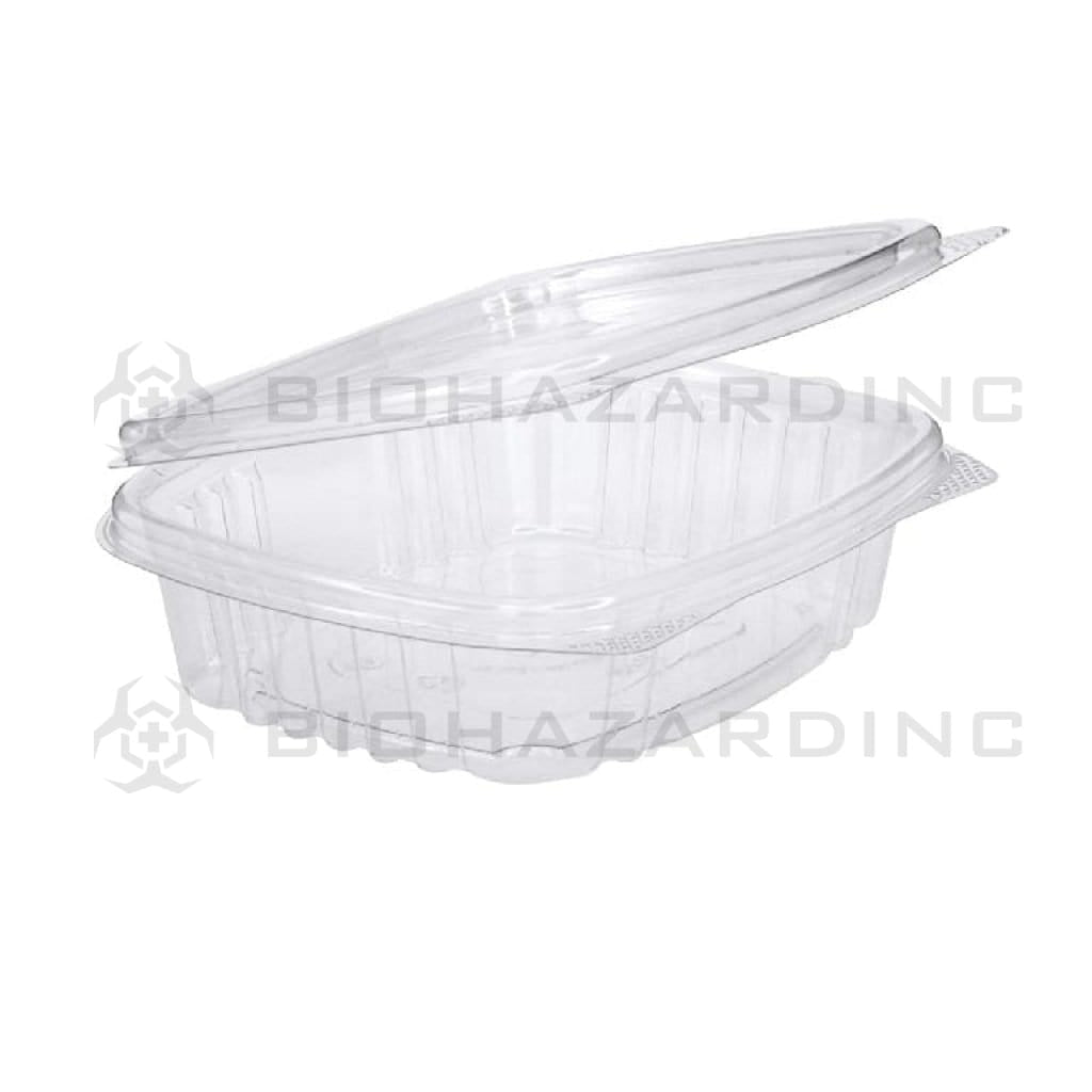Edible Container | Plastic Hinged-Lid | 8oz - Clear - 200 Count Edible Container Biohazard Inc   