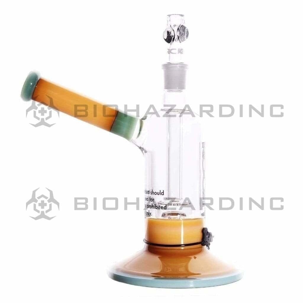 RooR® | Bubbler Barrel Style Waterpipe | 9" - 19mm - Orange/Green Glass Bubbler Roor   