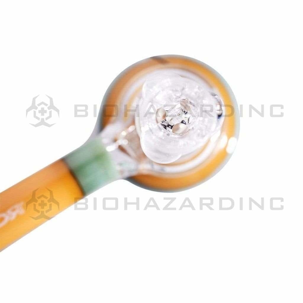 RooR® | Bubbler Barrel Style Waterpipe | 9" - 19mm - Orange/Green Glass Bubbler Roor   