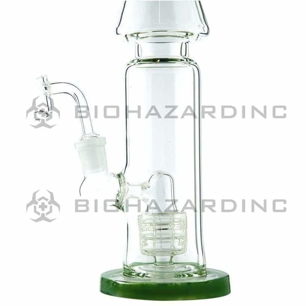 Dab Rig | Straight Water Pipe w/ Rocket Showerhead Percolator | 9" - 14mm - Various Colors Dab Rig Biohazard Inc   