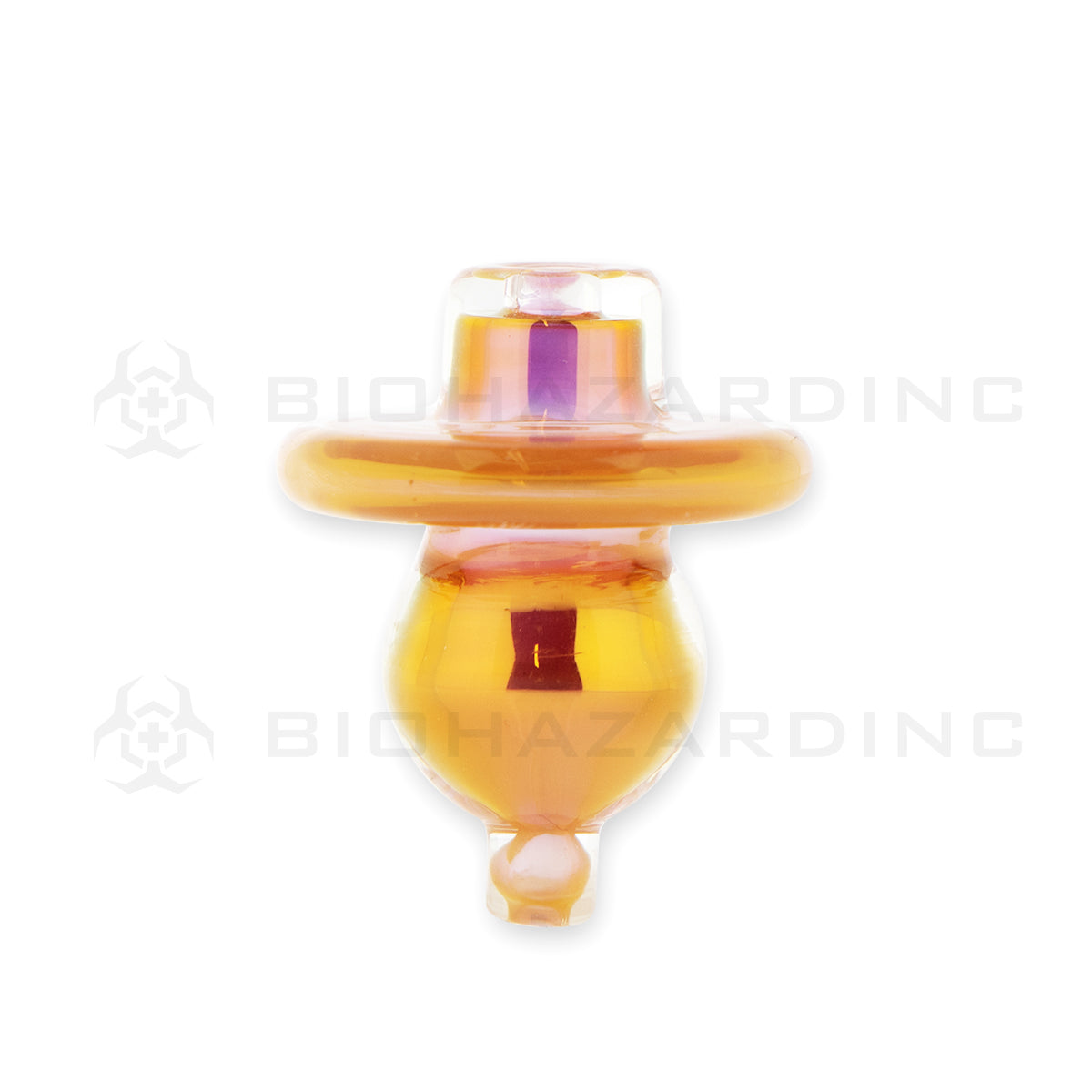 Carb Cap | Glass Directional Bubble Carb Cap | Various Colors Carb Cap Biohazard Inc Iridescent Orange  