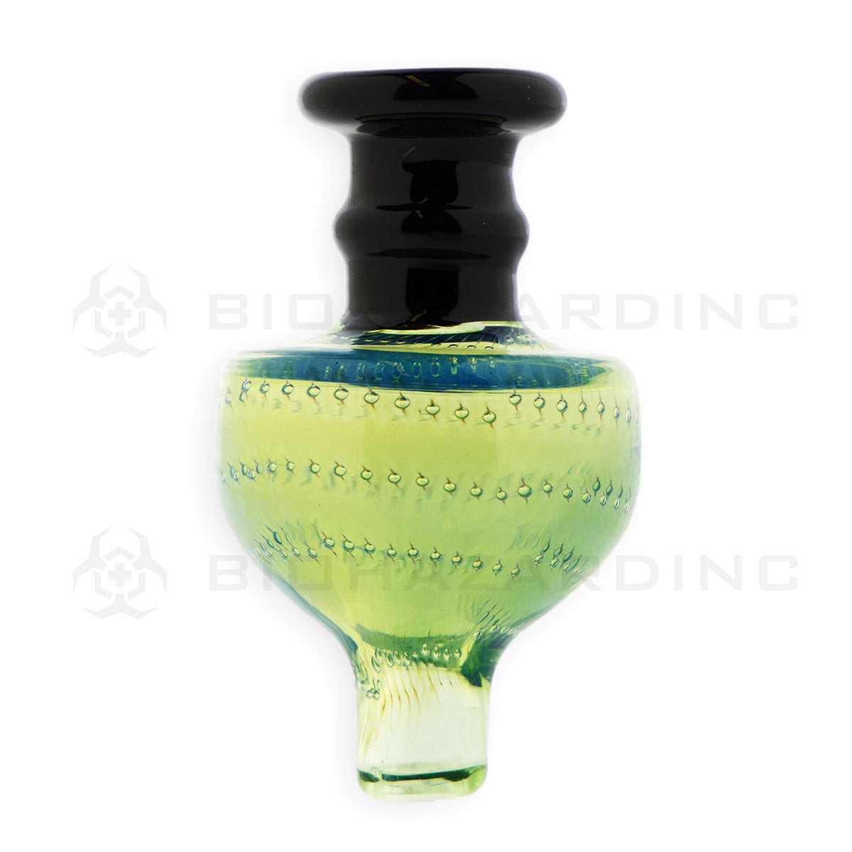 Carb Cap | Two Tone Glass Pointed Dome | Various Colors  Biohazard Inc Black & Green  