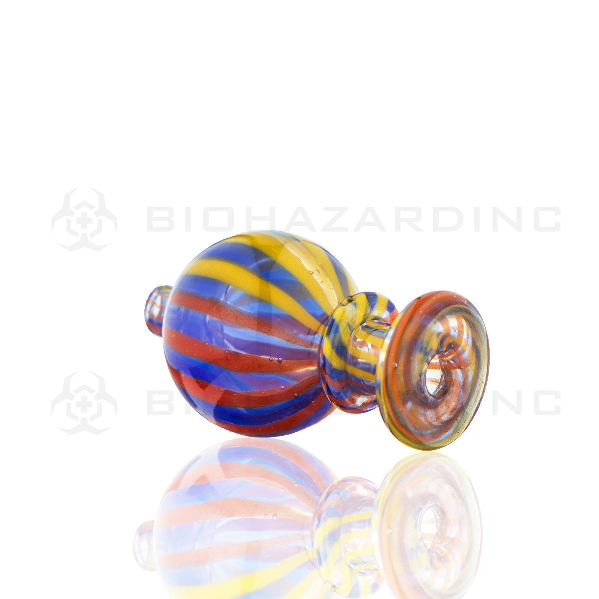 Carb Cap | Multi-Color Stripe Bubble Carb Cap | Assorted Colors Carb Cap Biohazard Inc   
