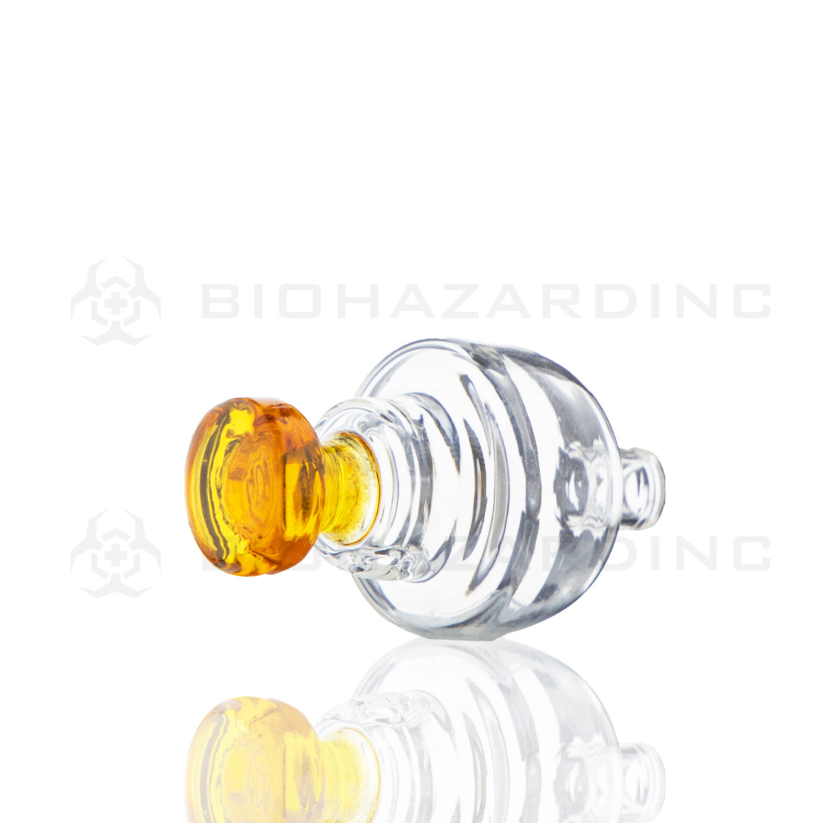Carb Cap | Antique Oil Lamp Bullet Style Glass Carb Cap | Amber Carb Cap Biohazard Inc   