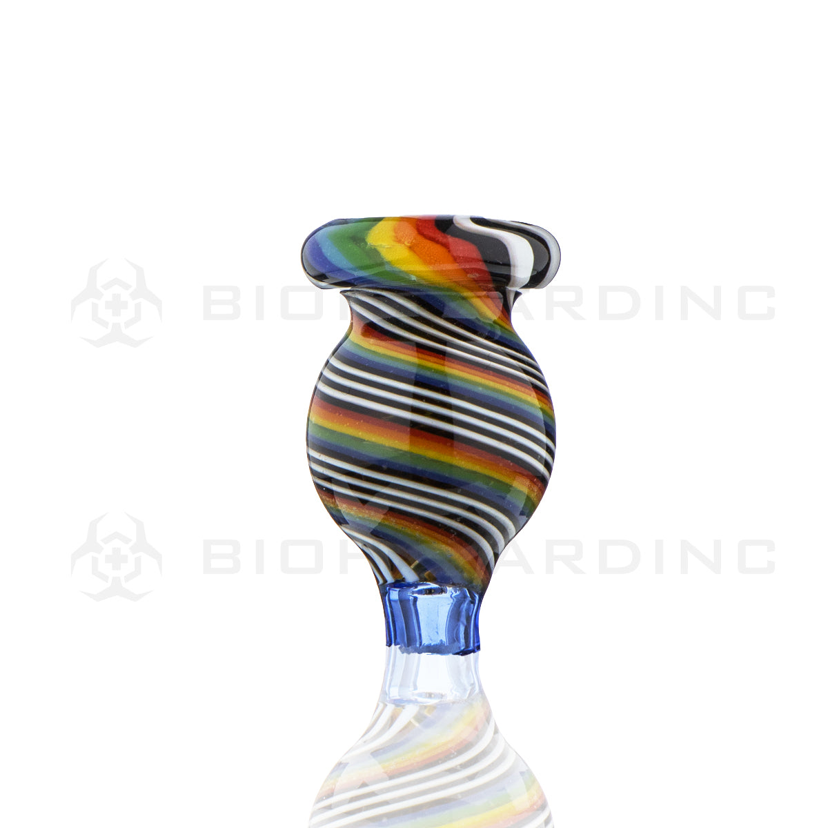 Carb Cap | Multi-Colored Swirl Glass Bubble Carb Cap Biohazard Inc   