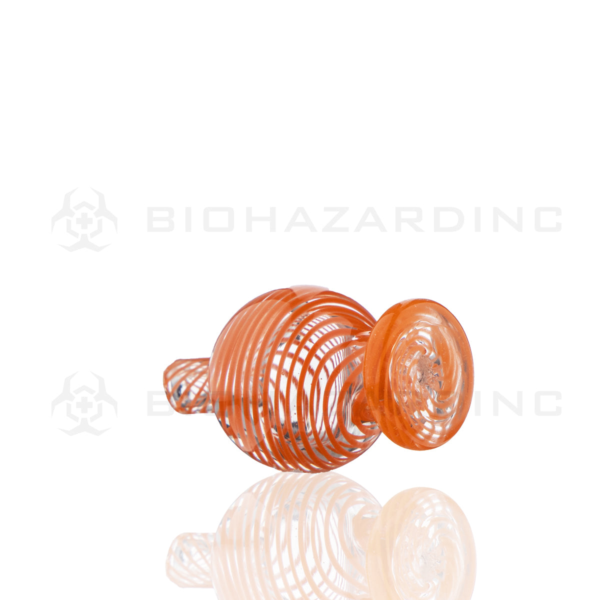 Carb Cap | Spiral Swirl Glass Bubble | Various Colors Carb Cap Biohazard Inc   