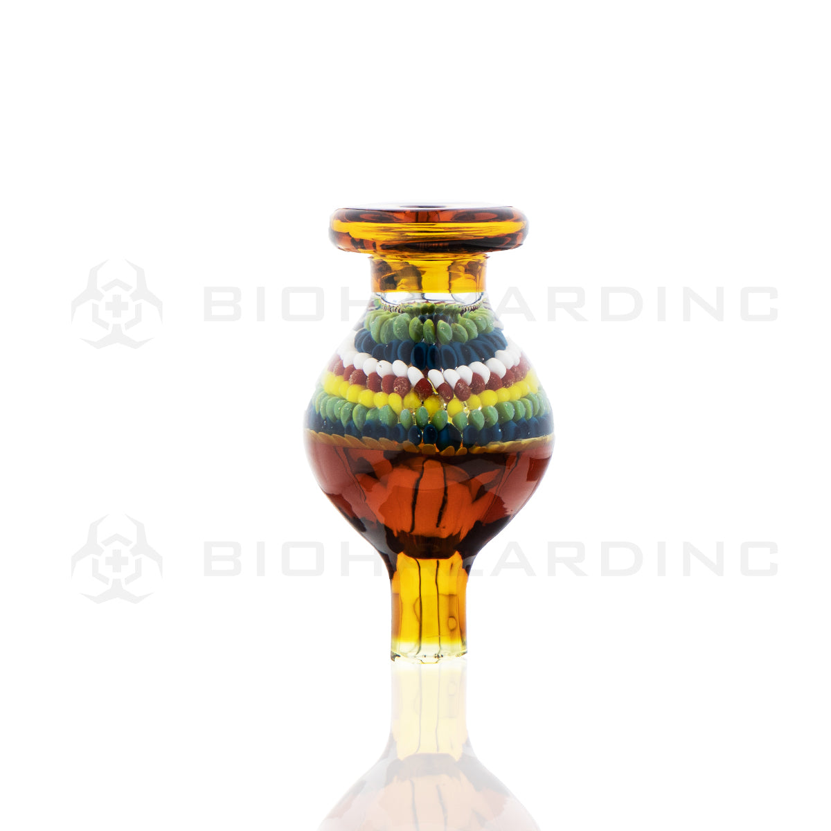 Carb Cap | Artistic Multi-Colored Bead Design | Various Colors Carb Cap Biohazard Inc Amber  