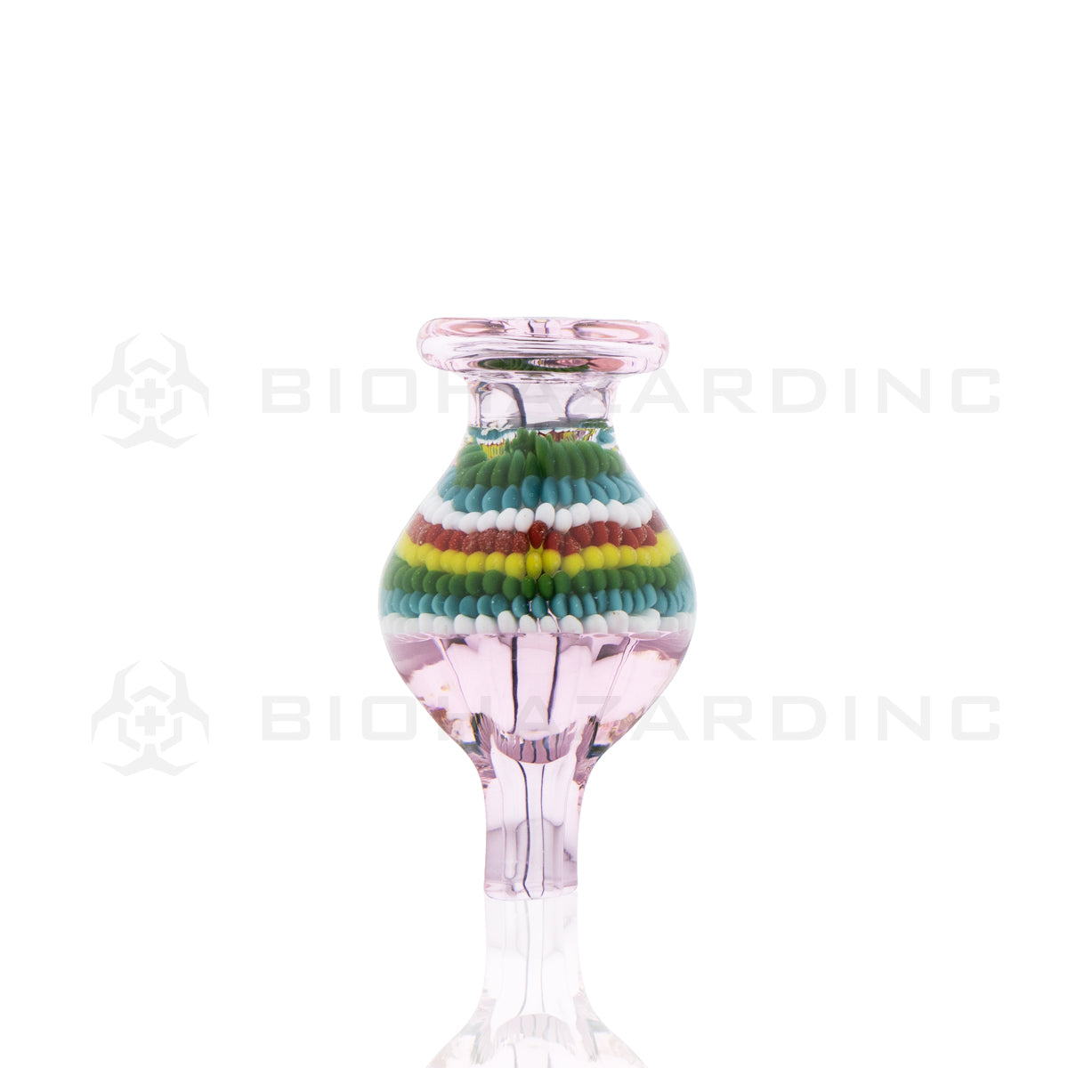 Carb Cap | Artistic Multi-Colored Bead Design | Various Colors Carb Cap Biohazard Inc Pink  