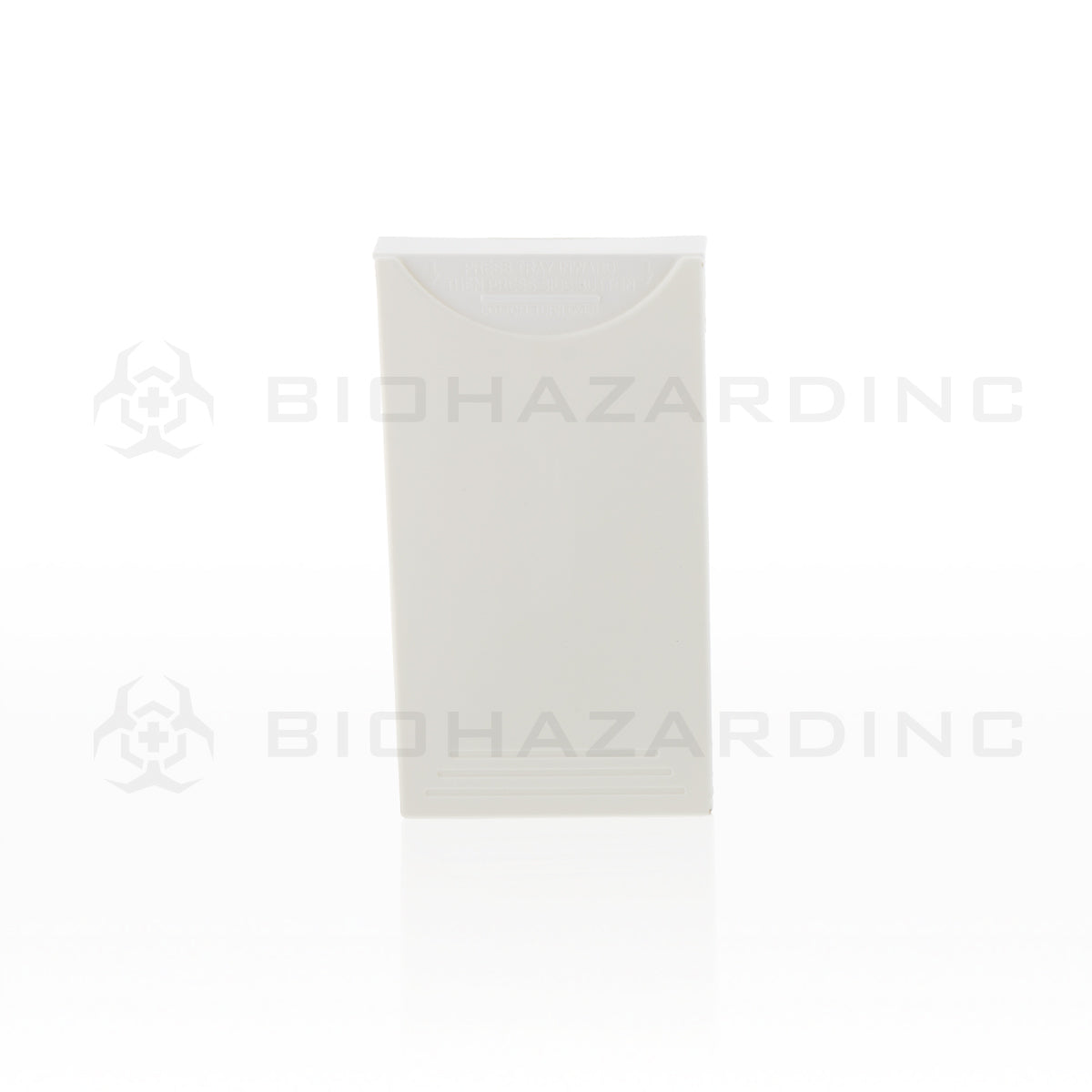Preroll Cases | 109mm Portable Joint Boxes | 200 Count White Pre Roll Case Biohazard Inc   