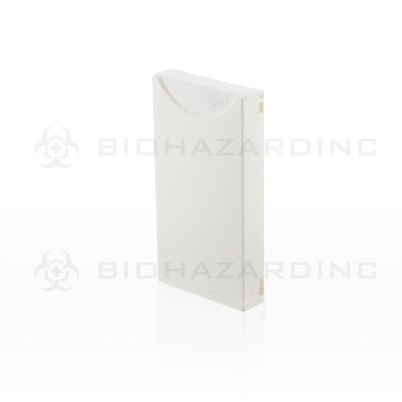 Preroll Cases | 109mm Portable Joint Boxes | 200 Count White Pre Roll Case Biohazard Inc   