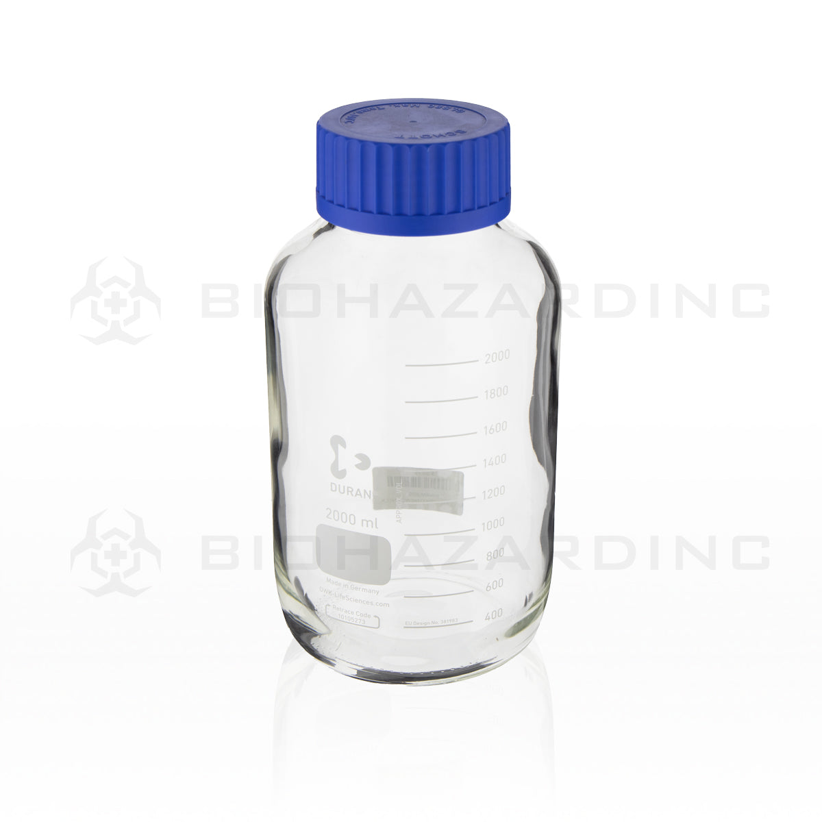 Schott DURAN® | Laboratory Glass Bottle - Wide Mouth - 2000 mL Scientific Lab Bottles Schott Duran   