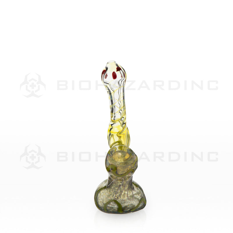 Bubbler | Standing Water Pipe | 6" - Assorted Colors Glass Bubbler Biohazard Inc   