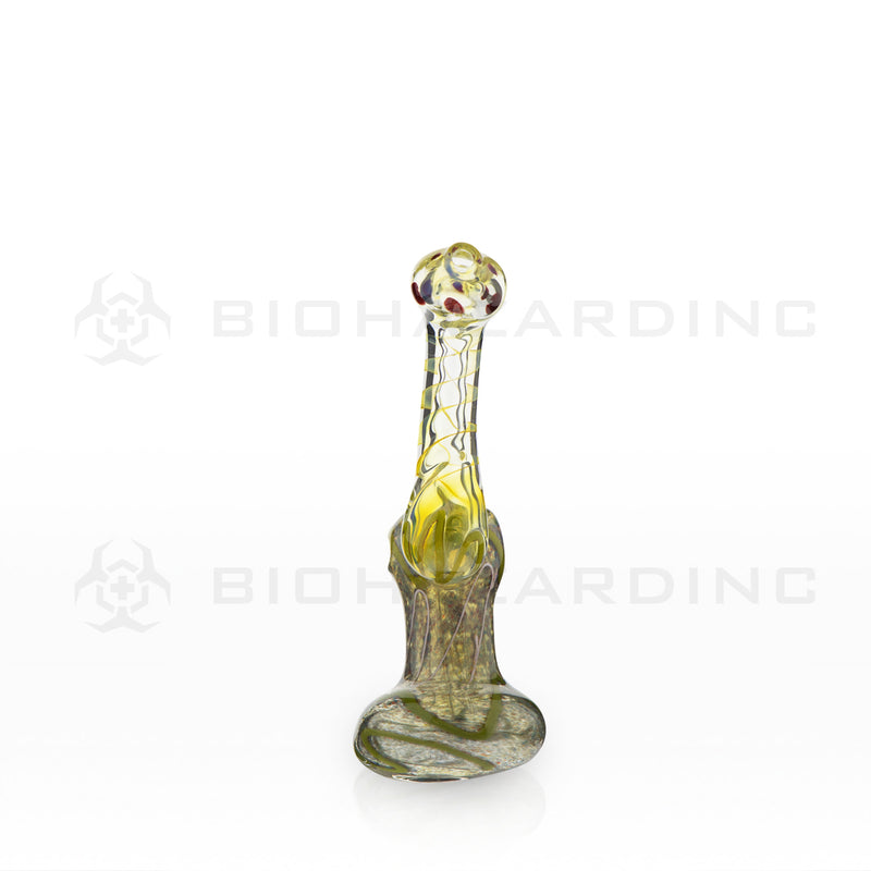Bubbler | Standing Water Pipe | 6" - Assorted Colors Glass Bubbler Biohazard Inc   