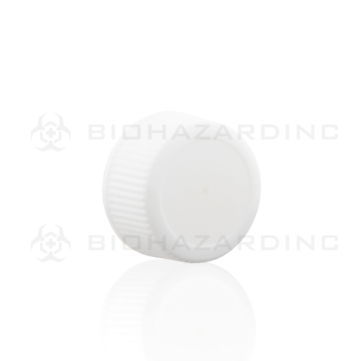 Plastic Cap | Polypropylene Plastic Caps | 18mm - Matte White - 240 Count Cap Biohazard Inc   